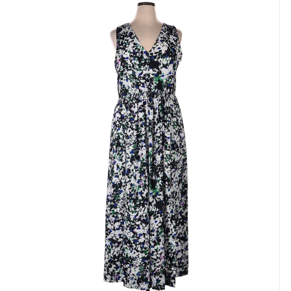 Banana Republic Mixed Floral Sleeveless Maxi Dress